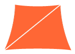 Sonnensegel als Trapez