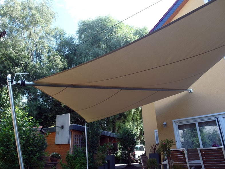 Solarprotect Aufrollbare Sonnensegel Aufrollbares Sonnensegel mit