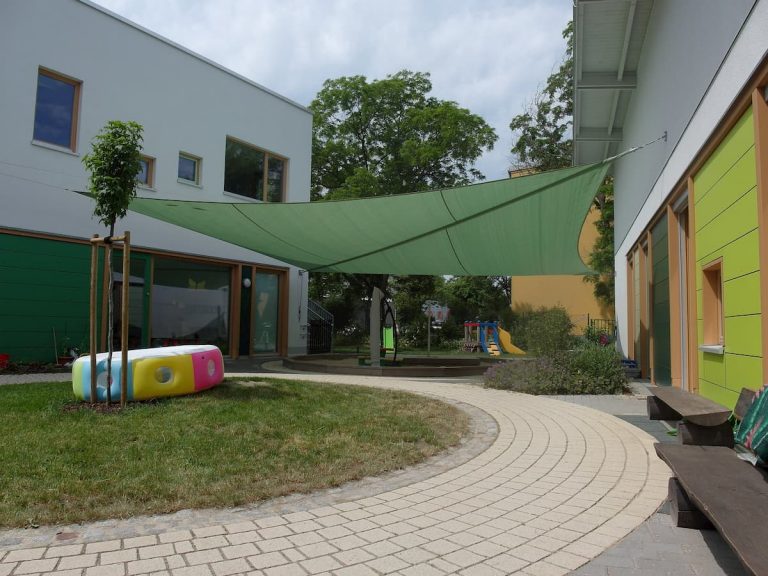 Solarprotect Aufrollbare Sonnensegel Sonnensegel Kita tolle Stoffe